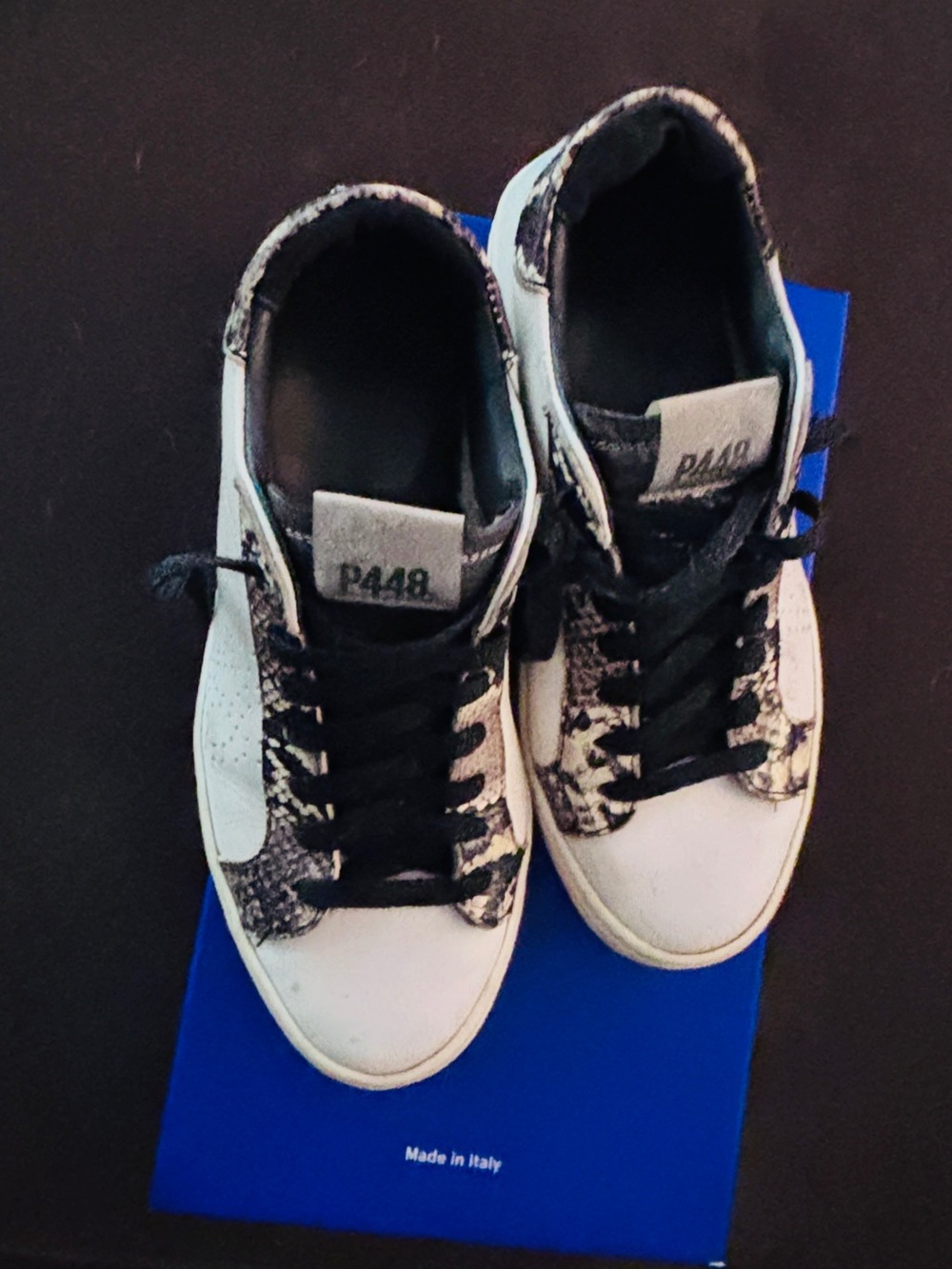 GUC P448 Thea Platform Glitter snake/ trim print sneakers